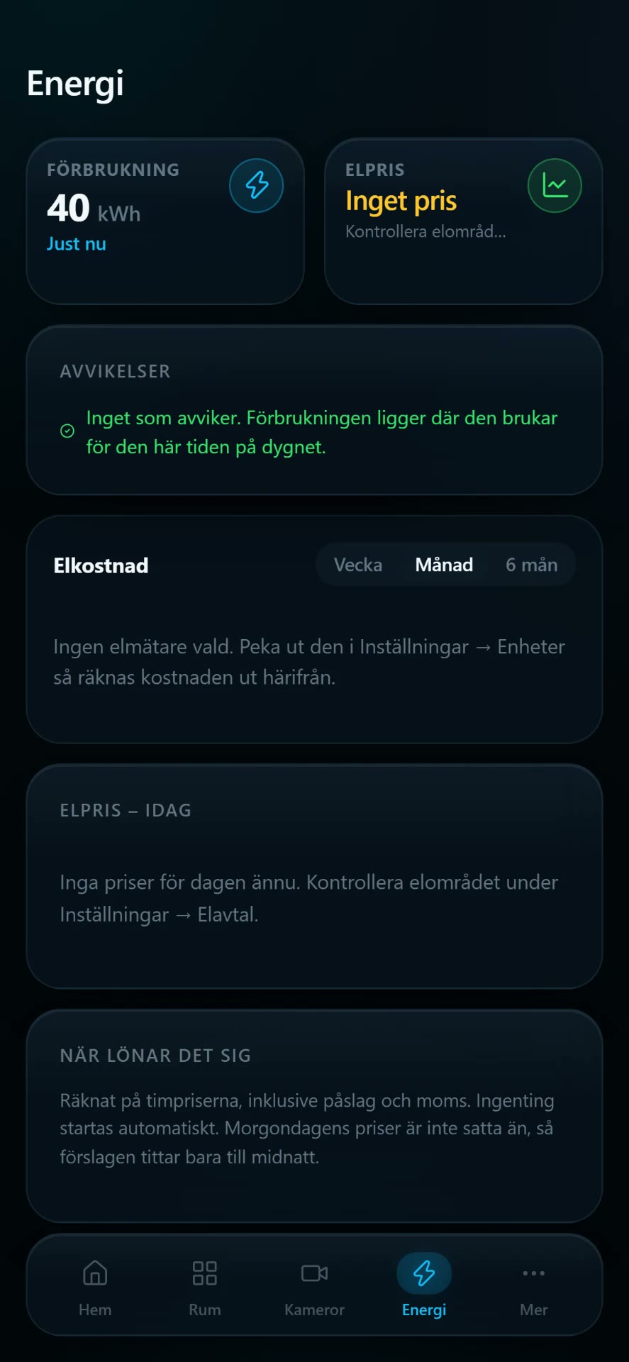 Alva energy view on mobile